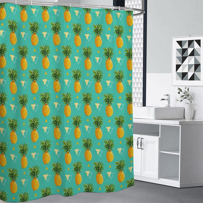 Geometric Pineapple Pattern Print Shower Curtain