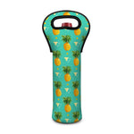 Geometric Pineapple Pattern Print Single Neoprene Wine Tote