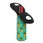 Geometric Pineapple Pattern Print Single Neoprene Wine Tote