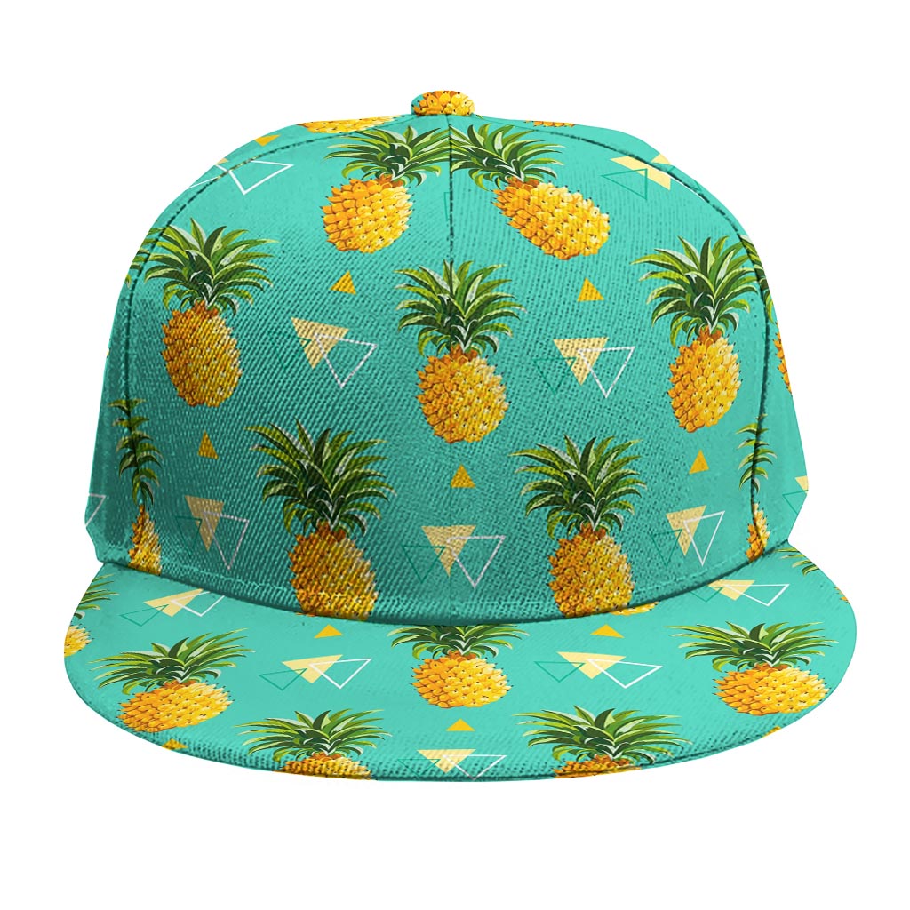 Geometric Pineapple Pattern Print Snapback Cap