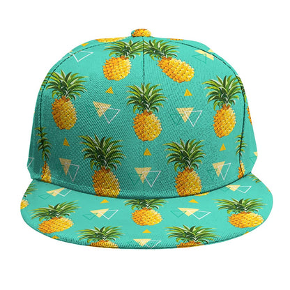 Geometric Pineapple Pattern Print Snapback Cap