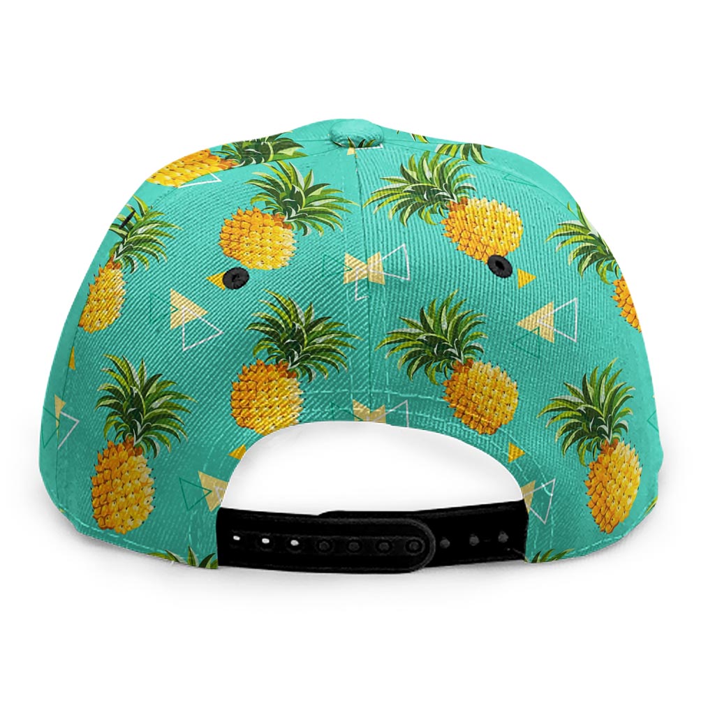 Geometric Pineapple Pattern Print Snapback Cap