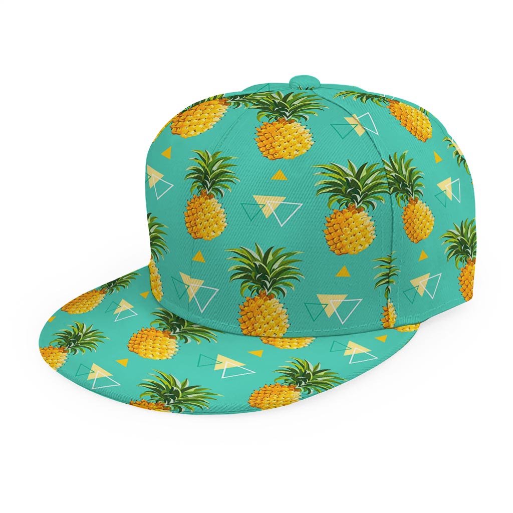 Geometric Pineapple Pattern Print Snapback Cap