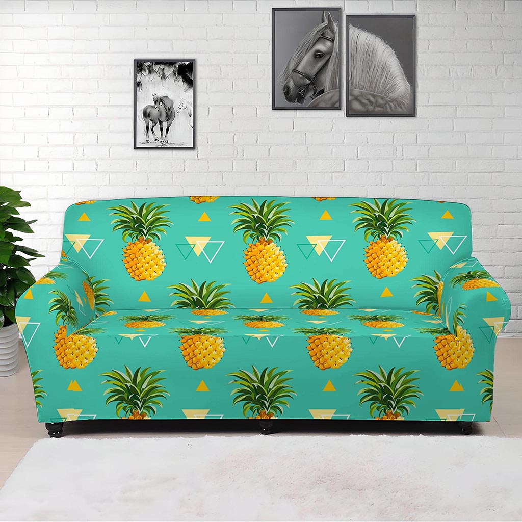 Geometric Pineapple Pattern Print Sofa Cover