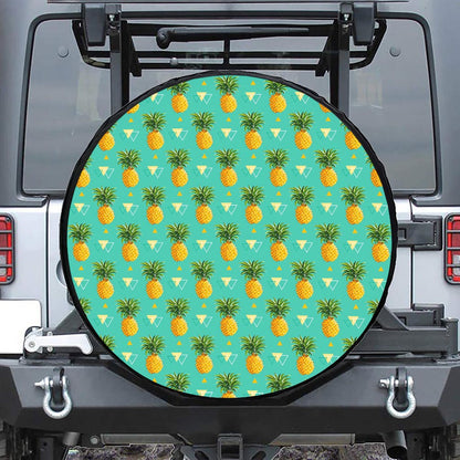Geometric Pineapple Pattern Print Tire Cover