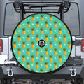 Geometric Pineapple Pattern Print Tire Cover With Camera Hole