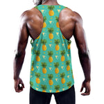 Geometric Pineapple Pattern Print Training Tank Top