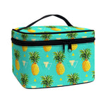 Geometric Pineapple Pattern Print Travel Makeup Bag