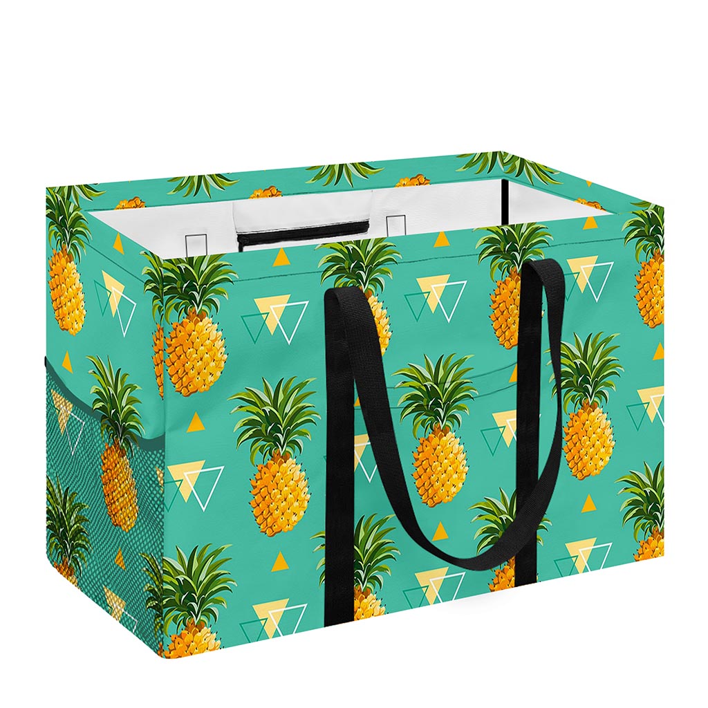 Geometric Pineapple Pattern Print Utility Tote Bag