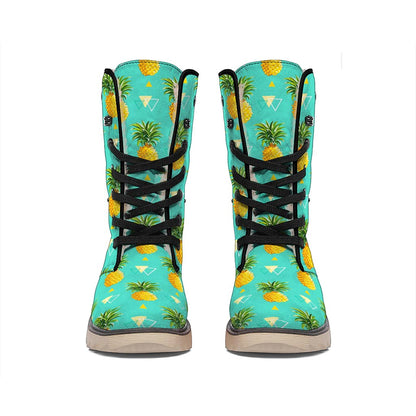 Geometric Pineapple Pattern Print Winter Boots