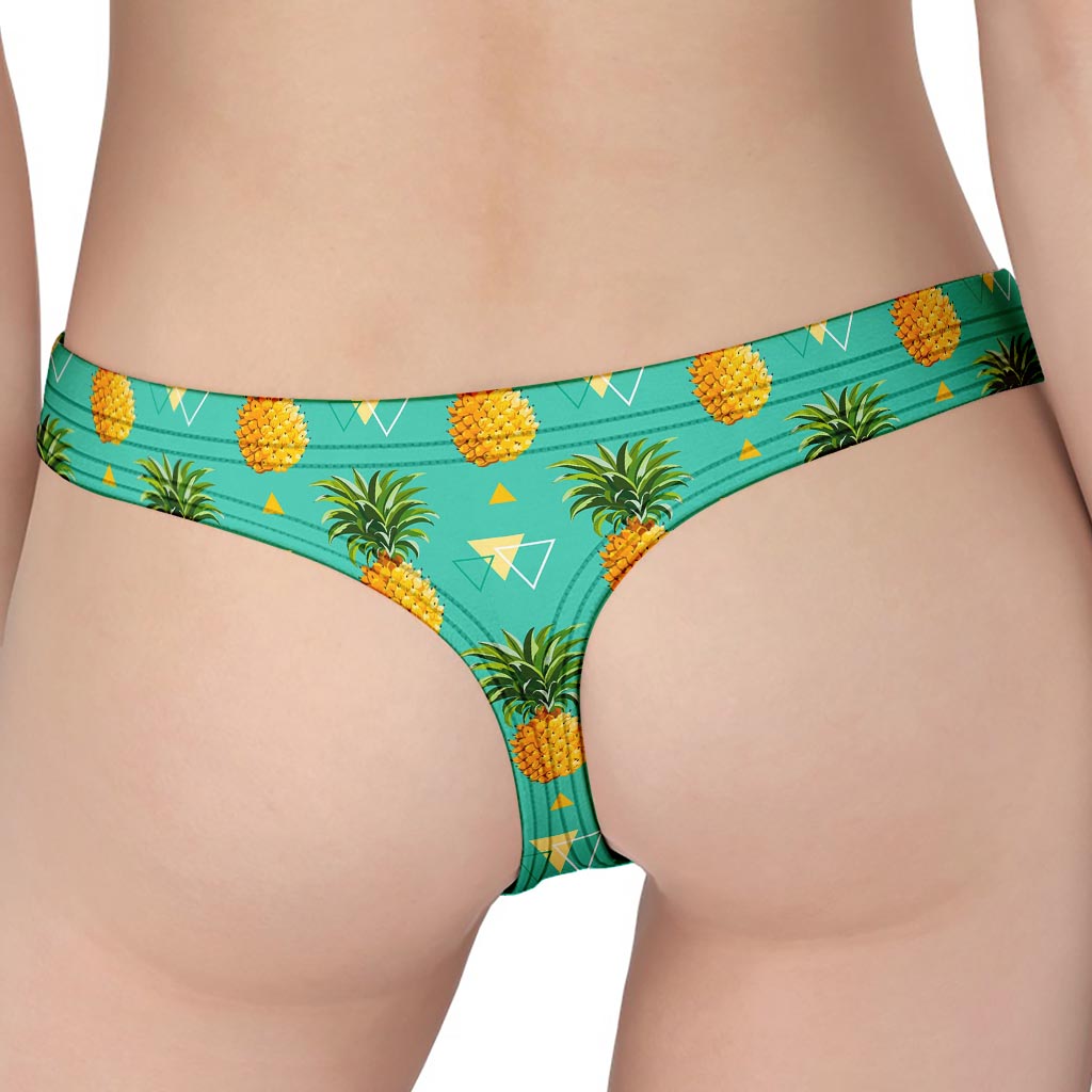 Geometric Pineapple Pattern Print Women's Thong