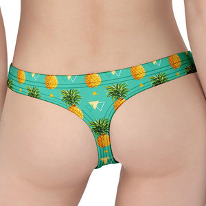 Geometric Pineapple Pattern Print Women's Thong