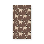Geometric Pug Pattern Print Baby Crib Sheet