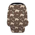 Geometric Pug Pattern Print Baby Seat Cover