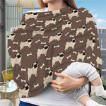 Geometric Pug Pattern Print Baby Seat Cover