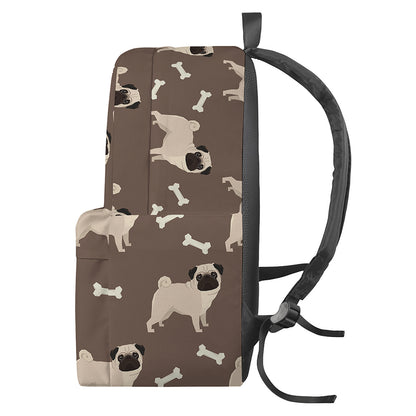 Geometric Pug Pattern Print Backpack