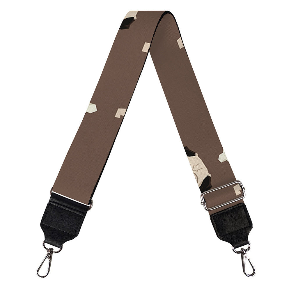 Geometric Pug Pattern Print Bag Strap