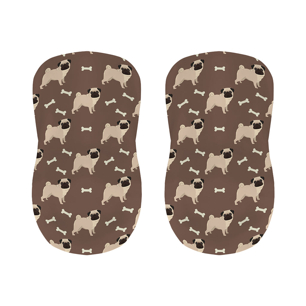 Geometric Pug Pattern Print Bar Stool Covers