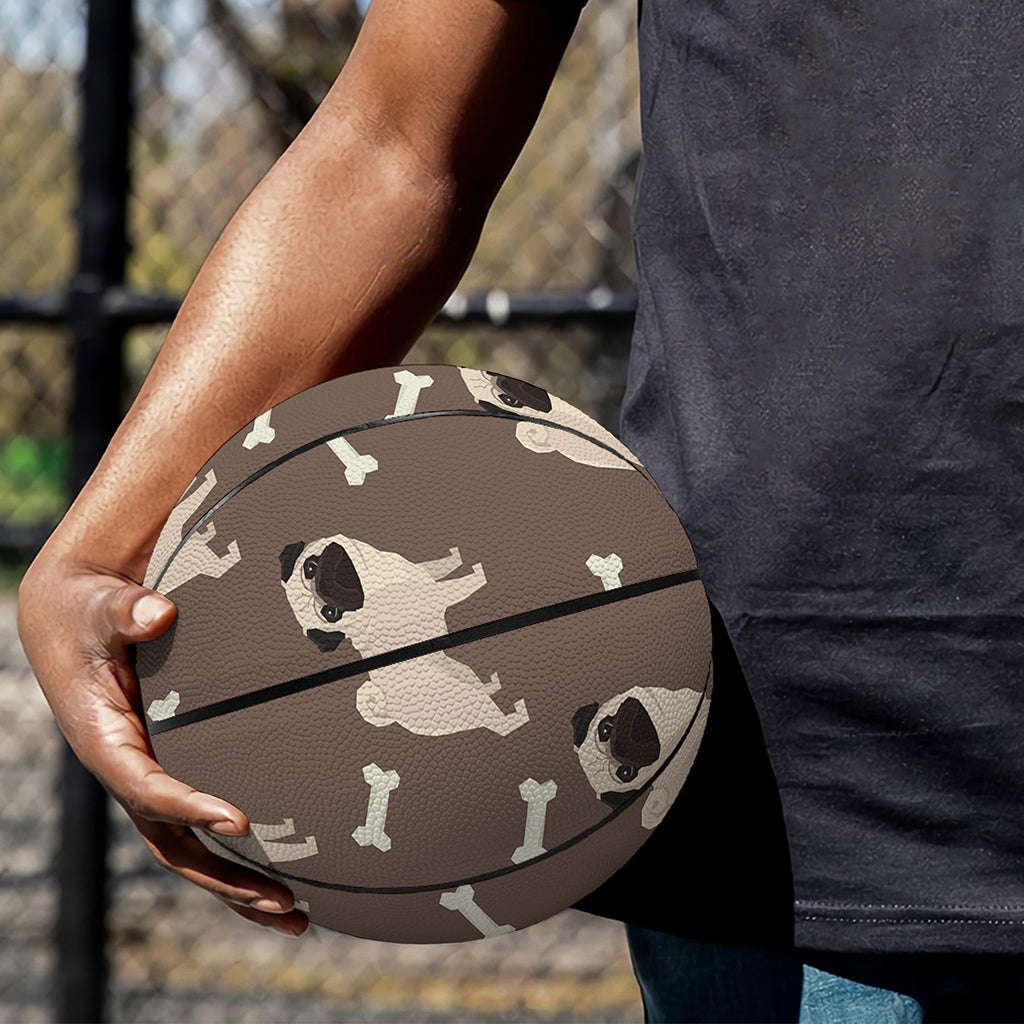 Geometric Pug Pattern Print Basketball