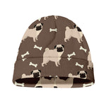 Geometric Pug Pattern Print Beanie