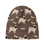 Geometric Pug Pattern Print Beanie