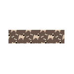 Geometric Pug Pattern Print Bed Runner