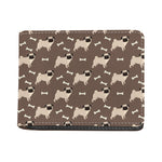 Geometric Pug Pattern Print Bifold Wallet