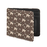 Geometric Pug Pattern Print Bifold Wallet