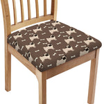 Geometric Pug Pattern Print Chair Cushion Cover