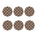 Geometric Pug Pattern Print Coaster Set