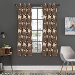 Geometric Pug Pattern Print Curtain