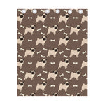 Geometric Pug Pattern Print Curtain