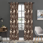 Geometric Pug Pattern Print Curtain