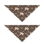 Geometric Pug Pattern Print Dog Bandana