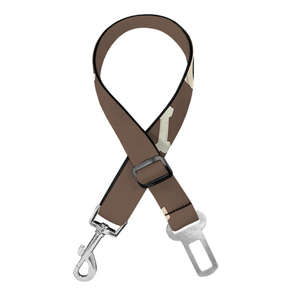 Geometric Pug Pattern Print Dog Seat Belt