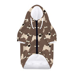 Geometric Pug Pattern Print Dog Zip Up Hoodie