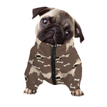 Geometric Pug Pattern Print Dog Zip Up Jacket