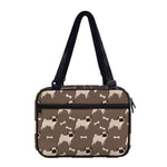 Geometric Pug Pattern Print Double Strap Bible Bag
