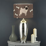 Geometric Pug Pattern Print Drum Lamp Shade
