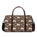 Geometric Pug Pattern Print Duffle Bag