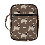 Geometric Pug Pattern Print Front Pocket Bible Bag