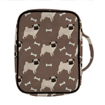 Geometric Pug Pattern Print Front Pocket Bible Bag