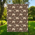 Geometric Pug Pattern Print Garden Flag
