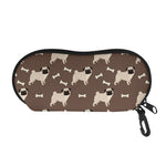 Geometric Pug Pattern Print Glasses Case