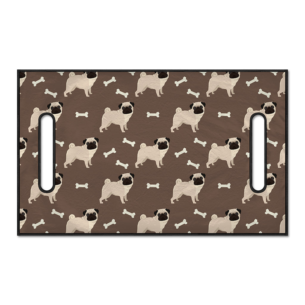 Geometric Pug Pattern Print Golf Cart Seat Cover