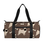 Geometric Pug Pattern Print Gym Bag