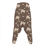 Geometric Pug Pattern Print Hammer Pants