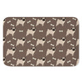 Geometric Pug Pattern Print Indoor Door Mat