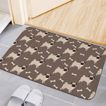 Geometric Pug Pattern Print Indoor Door Mat