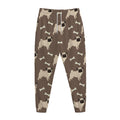 Geometric Pug Pattern Print Jogger Pants